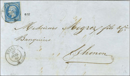 Càd Sarde EVIAN (S Gratté) / * / N° 14 (def) Sur Lettre Pour Thonon. 1860. - TB. - R. - 1853-1860 Napoléon III