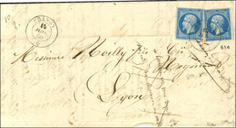 Càd Sarde FRANGY / * / N° 14 (2, Infime Froissure) Sur Lettre 2 Ports Pour Lyon. 1860. - TB / SUP. - R. - 1853-1860 Napoléon III