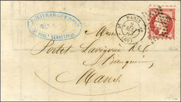 Etoile / N° 17 Piquage Susse Càd PARIS (60) Sur Lettre 3 Ports Pour Le Mans. 1861. - TB / SUP. - R. - 1853-1860 Napoléon III