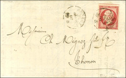 Càd Sarde ANNECY / * / N° 17 Sur Lettre 3 Ports Pour Thonon. 1860.  - TB / SUP. - R. - 1853-1860 Napoléon III
