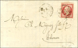 Càd Sarde ANNECY / * / N° 17 Sur Lettre 3 Ports Pour Thonon. 1860.  - TB / SUP. - R. - 1853-1860 Napoléon III.