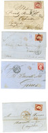 Lot De 3 Lettres + 1 Devant Affranchis Avec N° 17 Dont Une Fraude Postale. - TB. - 1853-1860 Napoléon III