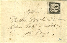 Càd T 15 VIERZON (17) / Timbre-taxe N° 1 Sur Lettre Locale. 1859. - TB. - R. - 1859-1959 Cartas & Documentos