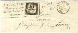 Càd T 15 A ROUEN A (74) / Timbre-taxe N° 1 Très Belle Marge Sur Lettre Locale. 1859. - SUP. - R. - 1859-1959 Cartas & Documentos