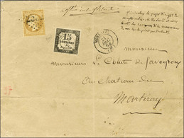 GC 2532 / N° 21 Càd T 15 MORESTEL (37) Sur Lettre 2 Ports Insuffisamment Affranchie Adressée Localement à Marteray. Au R - 1859-1959 Cartas & Documentos