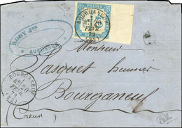 Càd T 16 BOURGANEUF (22) / Timbre-taxe N° 7 Grand Bdf Sur Devant De Lettre En Double Port Local. 1872. - TB. - R. - 1859-1959 Cartas & Documentos