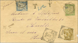 Càd SHERIBON / Indes Néerlandaises 15 Cents (émission De 1891) Sur Lettre Insuffisamment Affranchie Pour Chaville à 15 C - 1859-1959 Cartas & Documentos