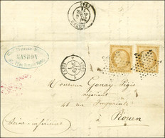 Etoile / N° 36 (2) Càd De Rayon 5 PARIS 5 (60) 1 AVRIL 1871 Sur Lettre Pour Rouen. Au Verso, Càd D'arrivée 6 AVRIL 1871. - War 1870