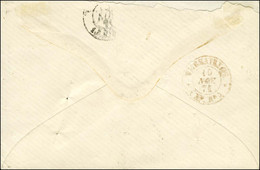 Cachet Provisoire Brun-rouge VERSAILLES / (P.P.) 10 NOV. 71 Au Verso D'une Lettre En Provenance De Blainville Crévon. -  - War 1870