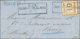 Cachet De Fortune Bleu * MIRECOURT * Sur Lettre Avec Texte Daté Du 16 Janvier 1871 Pour Nancy. Als. N° 5 Obl Cachet Bleu - Guerra Del 1870
