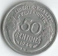 Pièce De Monnaie 50 Centimes Morlon 1946 B - 50 Centimes