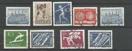 Suède  N°  372 à 378 ; 376a Et 378a       Oblitérés    B/TB   Voir Scans    Soldé ! ! ! - Used Stamps