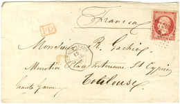 Ancre / N° 24 Càd Octo BUENOS AYRES / * Sur Lettre Pour Toulouse. 1867. - TB / SUP. - Posta Marittima