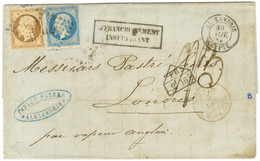 PC 3704 / N° 14 (infime Def) + 16 Càd ALEXANDRIE / EGYPTE Sur Lettre Insuffisamment Affranchie Pour Londres. Au Recto, M - Maritime Post