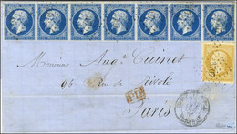 PC 3707 / N° 13 + N° 14 Bande De 7, Belle Marge Càd CONSTANTINOPLE / TURQUIE Sur Lettre 3 Ports Pour Paris. 1857. - TB / - Maritime Post