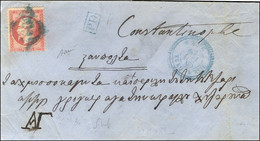 GC Bleu 5097 / N° 24 Càd Bleu SINOPE / TURQ. D'ASIE Sur Lettre Pour Constantinople. 1868. 3 Pièces Connues. - TB. - RRR. - Maritieme Post