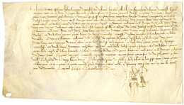 Document Daté Du 24 Décembre 1492, Signé Etienne Robin, Secrétaire Du Duc D'Orléans, Avec Très Bon Texte Concernant L'ac - ....-1700: Precursors