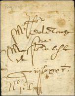 Lettre Avec Texte Daté 1598, Au Recto Mention '' S M / ... Port ''. - TB / SUP. - R. - ....-1700: Precursors