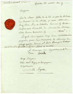 Lettre Datée De Grenoble 23 Ventose An 9, Signée Giroud, Le Receveur Du Département De L'Isère, Avec Texte Concernant L' - ....-1700: Precursors