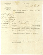 Lettre Des Administrateurs Des Postes Aux Lettres Avec Texte Daté De Paris Le 27 Octobre 1811, Contenant Un Avis Imprimé - ....-1700: Precursors