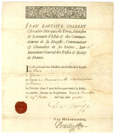 Lettre Datée De Versailles 1704 Signée '' De Torcy '' Par Jean Baptiste Colbert Surintendant Général Des Postes De 1699  - ....-1700: Precursors