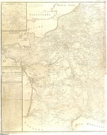 Carte De France Des Postes De 1848, Indiquant Les Routes De Postes, Format 680 X 525. - TB. - Sammlungen