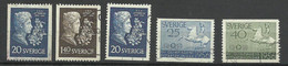 Suède  N°  404; 404a; 405; 407 Et 408      Oblitérés    B/TB   Voir Scans    Soldé ! ! ! - Used Stamps