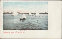 Harbor View, Greetings From Portland, Maine, C.1900-05 - Chisholm Bros Postcard - Portland