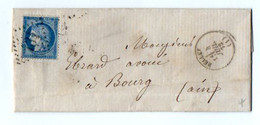 TB 3658 - LSC - 1872 - Lettre De BELLEY Pour BOURG EN BRESSE - 1849-1876: Période Classique