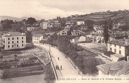 CPA France - Saint Jean De Luz Route De Madrid Et Le Fronton Basque - L. L. - Selecta - Animée - Saint Jean De Luz