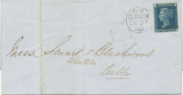 GB „159 / GLASGOW“ Scottish Duplex (6 THIN Bars With Different Length, Time Code „6 W“, Datepart 20mm) On Superb Cover - Cartas & Documentos