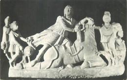 Postcard Romania Deva Muzeul Judetean Relief Mithriac Traforat Ulpia Traiana Sarmizegetusa - Sculptures