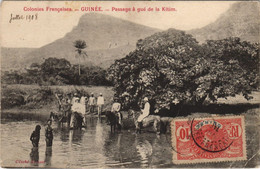 PC PASSAGE A GUE DE LA KITIM FRENCH GUINEA COLONIZER (a28746) - Guinée Française