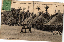 PC ED. FORTIER KONAKRY UN COIN DU QUARTIER INDIGENE GRENCH GUINEA (a29143) - Guinée Française