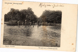 PC HAUTE-GUINEE UN GUE SUR LE FEREDOUGOUBA GRENCH GUINEA (a29144) - Guinée Française