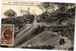 PC TRAVAUX DU CHEMIN DE FER RAILWAY DE KONAKRY AU NIGER GRENCH GUINEA (a29170) - Guinée Française