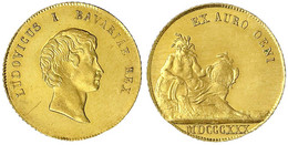 Inngold-Dukat 1830, Flussgott. 3,49 G Erstabschlag, Min. Kratzer, Sehr Selten Ex. Partin Bank Auktion 2, 1975. Friedberg - Monete D'oro