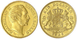 Dukat 1856. 3,49 G. Auflage Nur 3782 Ex. Vorzüglich/Stempelglanz, Selten Ex. Gießener Münzhandlung Auktion 11, 1983. Fri - Monete D'oro