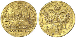 Dukat O.J. (1792-1806), Mit Titel Franz II. Stadtansicht. 3,46 G. Vorzüglich, Kl. Kratzer, Selten Ex. Gießener Münzhandl - Monete D'oro