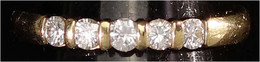 Damenring Gelbgold 585/1000 Mit 5 Brillanten (zusammen 0,5 Ct Tw Vsi). Ringgröße 19. 5,27 G. - Andere & Zonder Classificatie