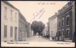 +++ CPA - HANNUT - Rue De Landen - Carte Animée   // - Hannut