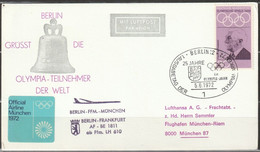 Lufthansa Olympiapost LH 610 Berlin- München 5.6.1972 Berlin Grüßt Die Olympiamannschaft (d 4477) Günstige Versandkosten - Eerste Vluchten