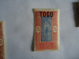 TOGO  FRANCE  COLONIES MLN STAMPS 1921  75C - Sonstige & Ohne Zuordnung