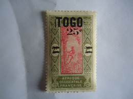 TOGO  FRANCE  COLONIES MLN STAMPS 1922 OVERPRINT  25/2FR - Sonstige & Ohne Zuordnung