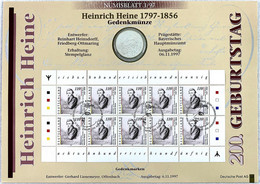 Numisblatt Der Deutschen Post 1997: (3/97) Heine Mit "Runen". Stempelglanz. Jaeger 466 (Numisblatt). - Andere & Zonder Classificatie