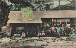 CPA TAHITI - Oblitéré A HUAHINE En 1908  - Emballage D'oranges Pour L'exportation - Colorisé - Rare - Tahiti