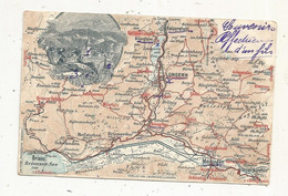 Cp, Suisse, OW , Carte Géographique , LUNGERN, MEININGEN, écrite, Ed. E. Wagner Kartographie - Carte Geografiche