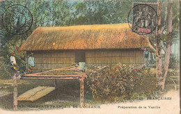 CPA TAHITI - Préparation De La Vanille - Rare Polychrome - Colonies Françaises - Etablissement Français De L'oceanie - Tahiti