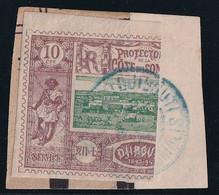 Côte Des Somalis N°10c - Moitié Timbre Sur Fragment - Oblitéré - TB - Used Stamps