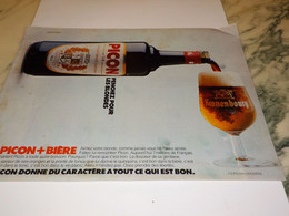 ANCIENNE  PUBLICITE PENCHEZ POUR LES BLONDES  PICON BIERE 1980 - Alcools